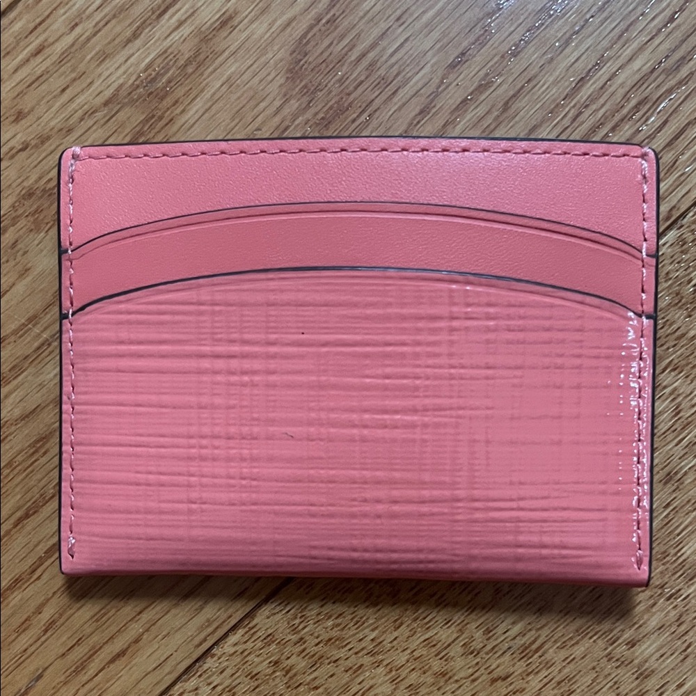 Tory Burch Coral Pink Card Holder - Picture 2 of 3